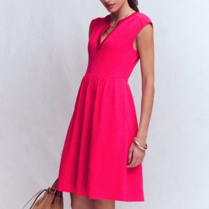 May Jersey Short Dress-Opulent Pink